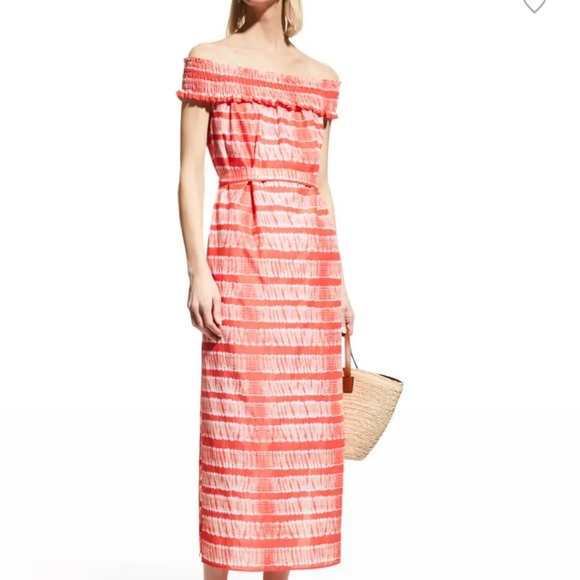 Off-Shoulder Shibori Striped Dress - the dess runs small - Picture 2 of 5